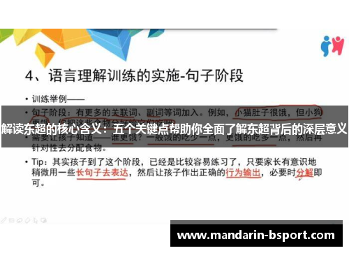 解读东超的核心含义:五个关键点帮助你全面了解东超背后的深层意义 解读东超的核心含义:五个关键点帮助你全面了解东超背后的深层意义